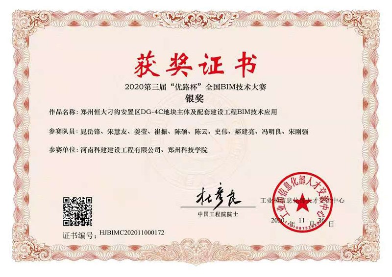 郑州恒大刁沟安置区DG-4C地块主体及配套建设开云手机平台-开云(中国)BIM技术应用（银奖）